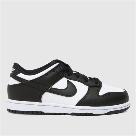 Nike white & black dunk low Junior trainers